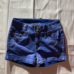 Para Jeans Size 11 Shorts Denim Cotton Blend Inseam 2.5” Pockets Zip Button **A